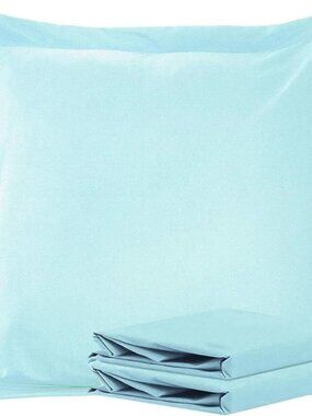 NTBAY 26x26 Euro Sham Covers 2 Pack Brushed Microfiber Pillow Case, Light Blue